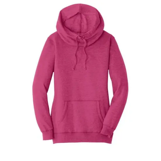 District&reg; Women's Lightweight Fleece Hoodie Heathered Pink Azalea {2}