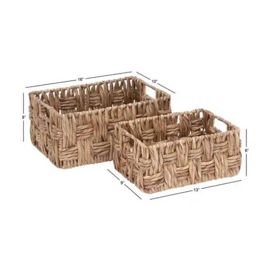 Brown Jute Natural Storage Basket Set {5}