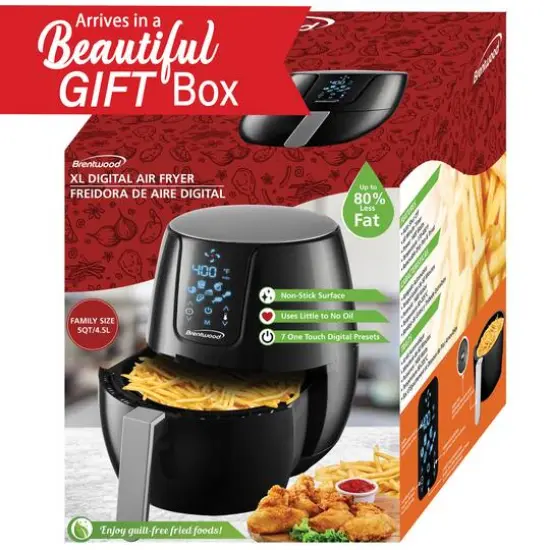 Brentwood 5qt. 1400 Watt Electric Digital Air Fryer {8}