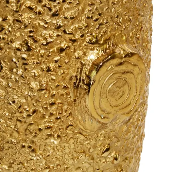 17" Gold Textured Contemporary Stool {4}