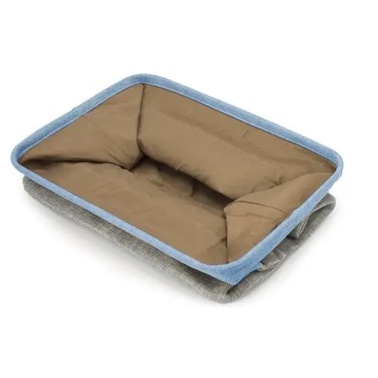 Sorbus 15" Twill Collapsible Storage Basket Set Aqua {6}