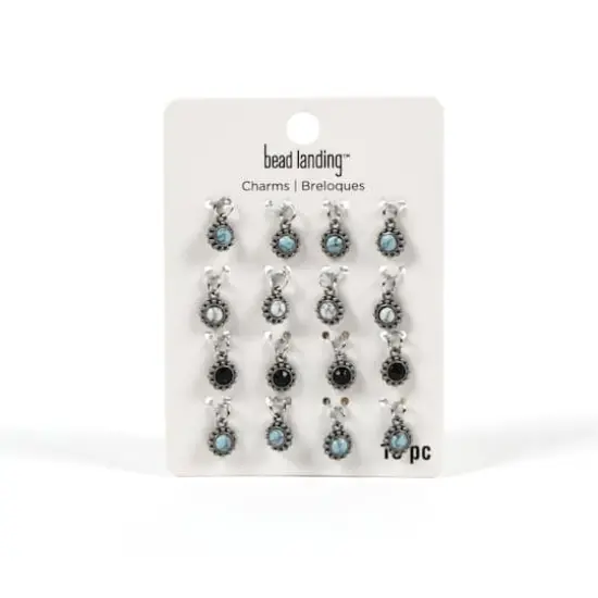 Tiny Bezel Stones Charm Set by Bead Landing&trade; {4}