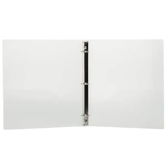 JAM Paper Glass Twill Plastic 3-Ring Binder Clear {6}