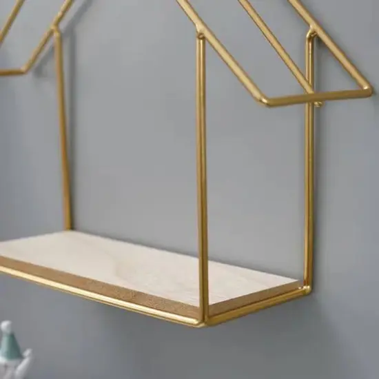 House Wall Hanging Bathroom Storage Cabinet Gold {5}