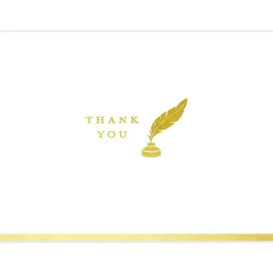 JAM Paper Pen Quill Premium Thank You Cards & Envelopes, 12ct. {1}