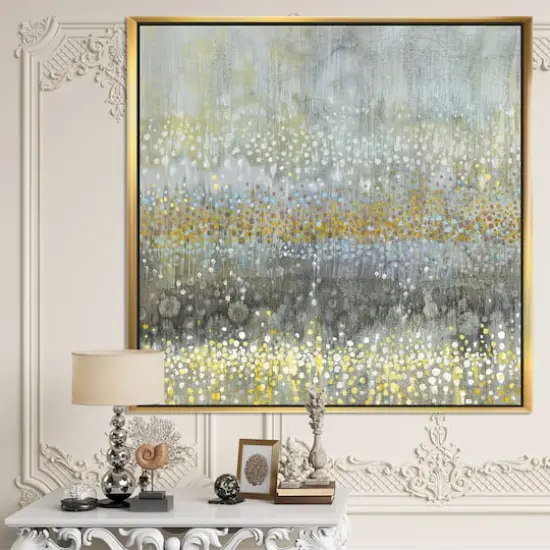 Designart - Glam Rain Abstract III - Modern & Contemporary Framed Canvas {3}