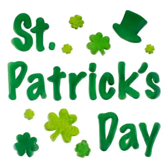 St. Patrick's Day Shamrock Gel Window Clings {1}