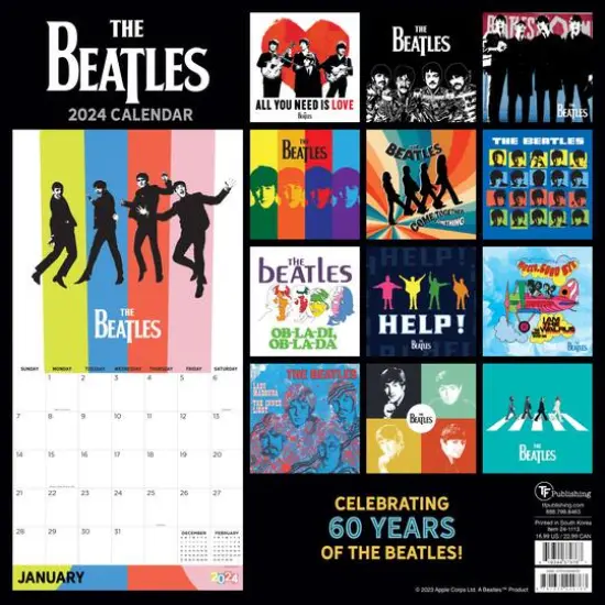 TF Publishing 2024 The Beatles Wall Calendar {3}