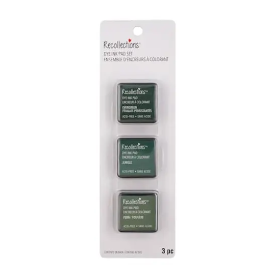 Dye Ink Pad Set by Recollections&trade; Evergreen/Jungle/Fern {1}