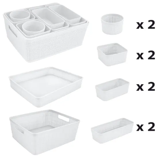 Simplify 10-Piece Organizing Basket Set White {4}
