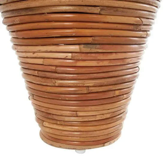 37" Brown Rattan Handmade Tall Wrapped Vase {7}
