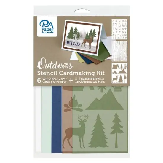 PA Paper&trade; Accents Outdoors Cardmaking Kit with Stencils {1}