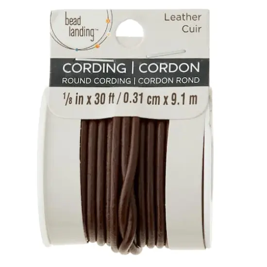 3mm Round Leather Lace by Bead Landing&trade; Brown {4}