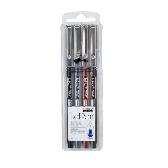 Marvy&reg; Uchida LePen&reg; Extra Fine 4 Dark Pen Set {4}