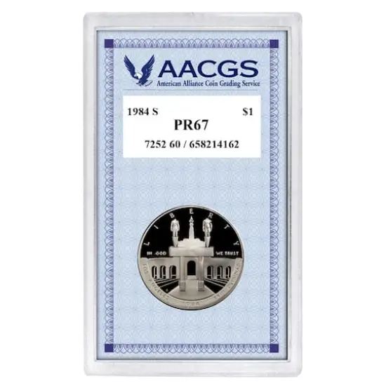 Proof 1984S Los Angeles Olympiad Commemorative Silver Dollar graded PR67 {1}