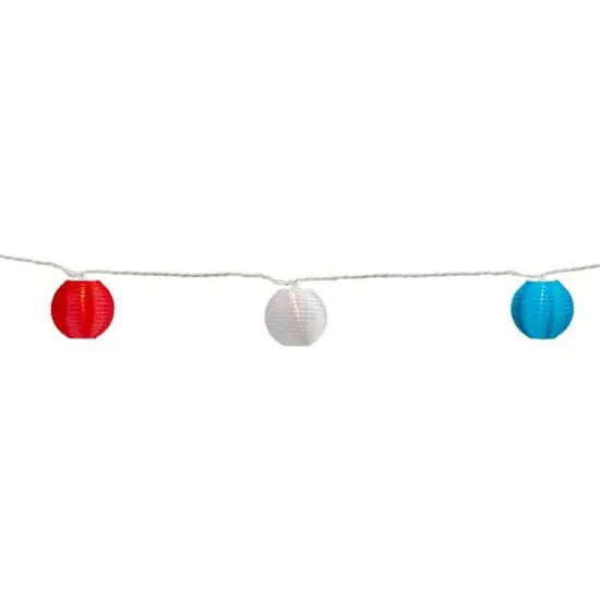10ct. Red, White & Blue 4th of July Paper Lantern Lights {7}