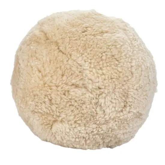 Hello Honey&reg; 12" Cream Soft Sheepskin Orb Pillow {1}