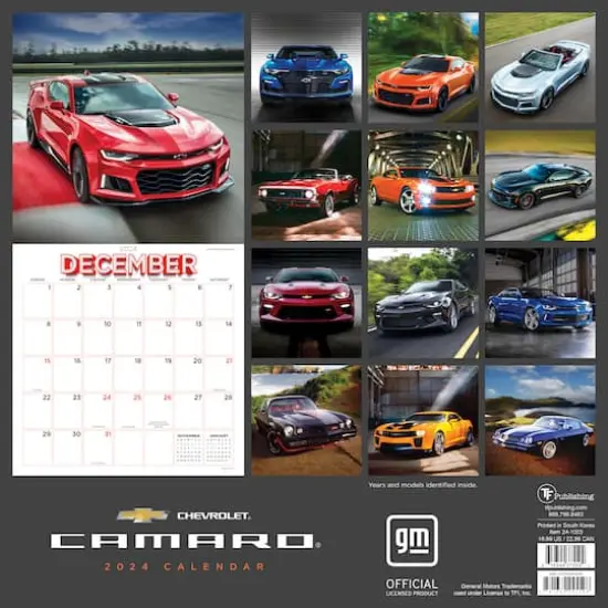 TF Publishing 2024 Camaro Wall Calendar {3}