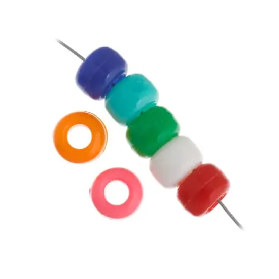 John Bead 9mm Assorted Opaque Plastic Pony Beads, 1,000ct. {4}