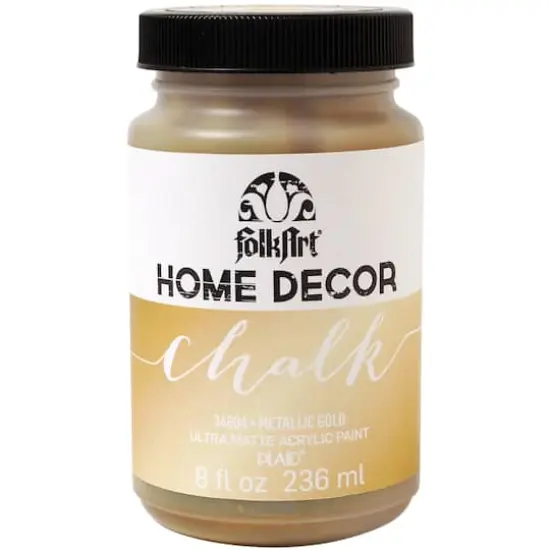 FolkArt&reg; Home Decor Metallic Chalk Paint Gold {1}