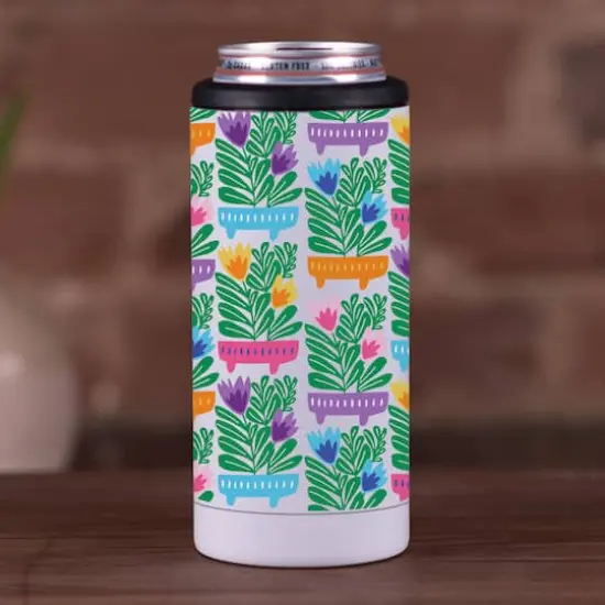 12oz. Mod Flower Pot Pattern Koozie {3}
