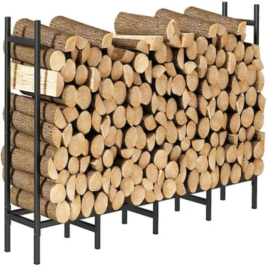 NEX&trade; 63" Heavy Duty Outdoor Metal Firewood Storage Rack {1}