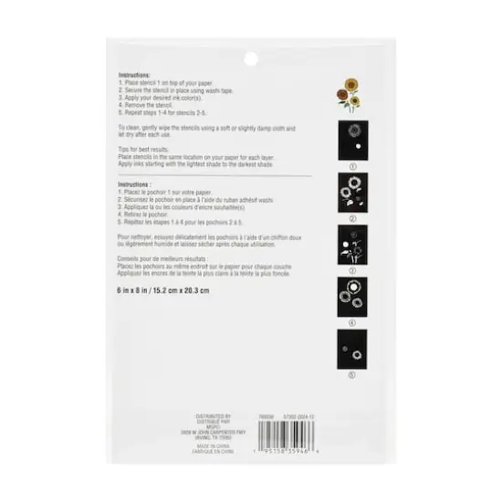 6" x 8" Sunflowers Print Stencil Set by Recollections&trade; {5}