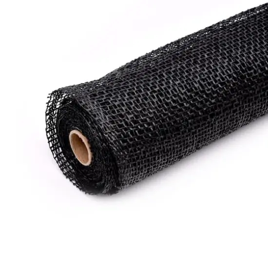 21" x 5yd. Black Poly Burlap Mesh by Celebrate It&trade; {3}