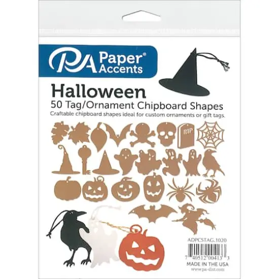 PA Paper&trade; Accents Halloween Chipboard Ornament Shapes {1}