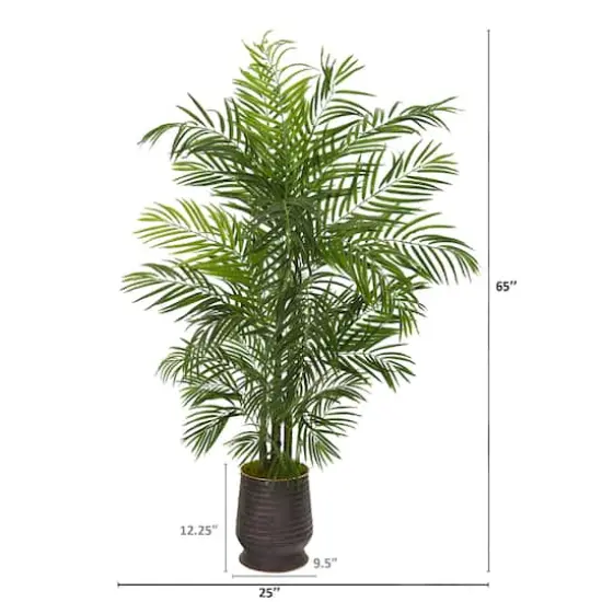 5.4ft. Areca Artificial Palm Tree in Decorative Planter {3}