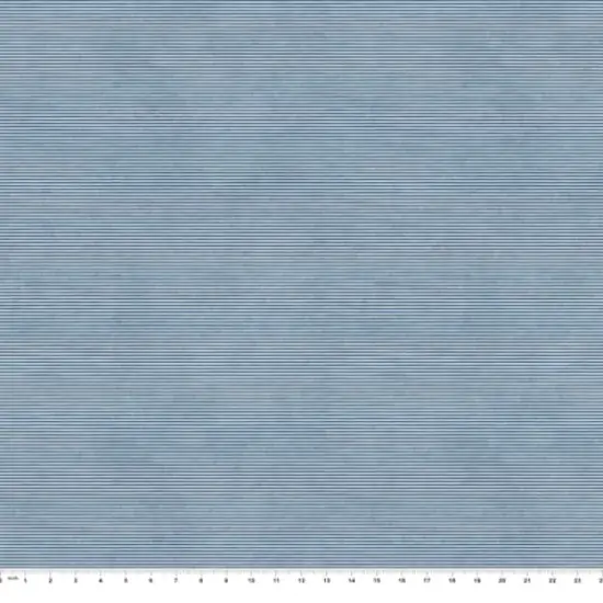 Springs Creative Modern Coastal Chambray Blue Valli Stripe Mohair Fabric {1}