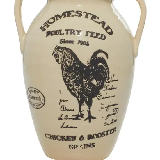 Set of 3 White Porcelain Farmhouse Vase, 8" x 10" {9}