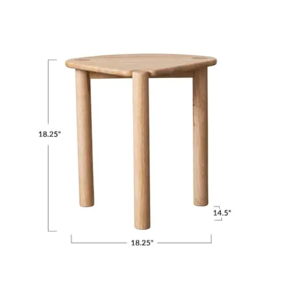 Hello Honey&reg; Natural Rubberwood Side Table {5}