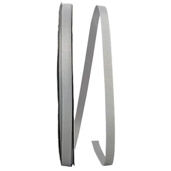 JAM Paper 3/8" Grosgrain Texture Ribbon Pewter {1}