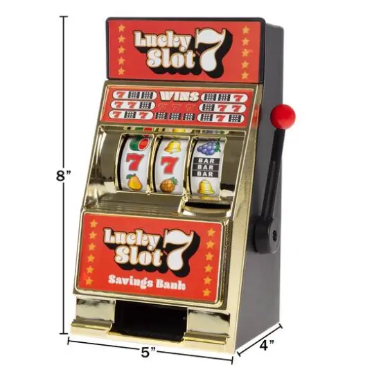 Toy Time Lucky 7s Tabletop Slot Machine Coin Bank {3}