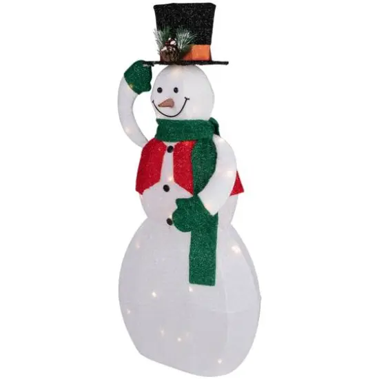 36" LED Animated Hat Tipping Snowman Christmas Figure {6}