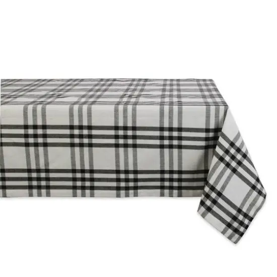 DII&reg; Black & White Homestead Plaid Tablecloth {2}