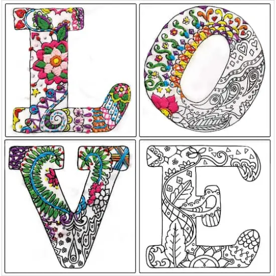 Design Works&trade; Zenbroidery&trade; Love Stamped Embroidery Kit {1}