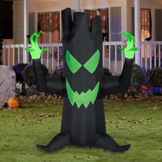 7ft. Lightshow Airblown&reg; Inflatable Halloween Micro Lights Spooky Tree {3}