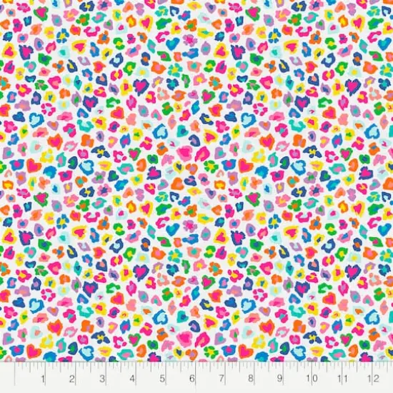 Fabric Editions Multicolor Cheetah Cotton Fabric {3}