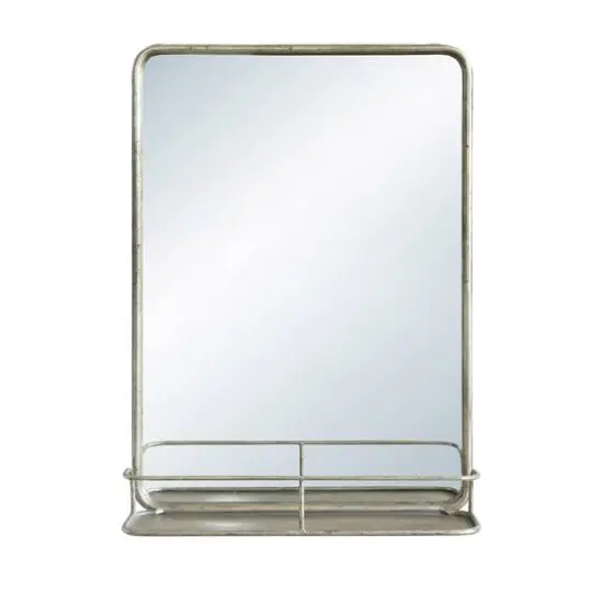 Hello Honey&reg; Gold Rectangle Wall Mirror with Shelf {11}