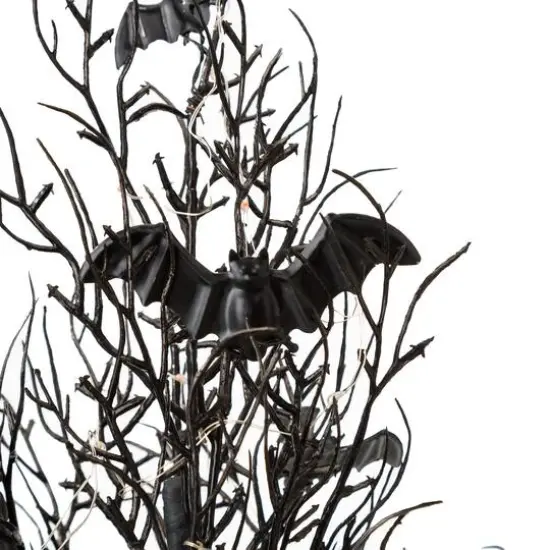 Glitzhome&reg; 20" Lighted Halloween Bats Table Tree Decor {6}