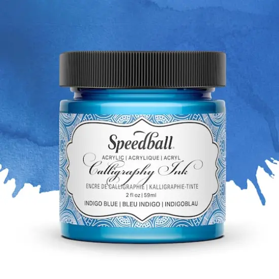 Speedball&reg; 2oz. Indigo Blue Calligraphy Ink {1}
