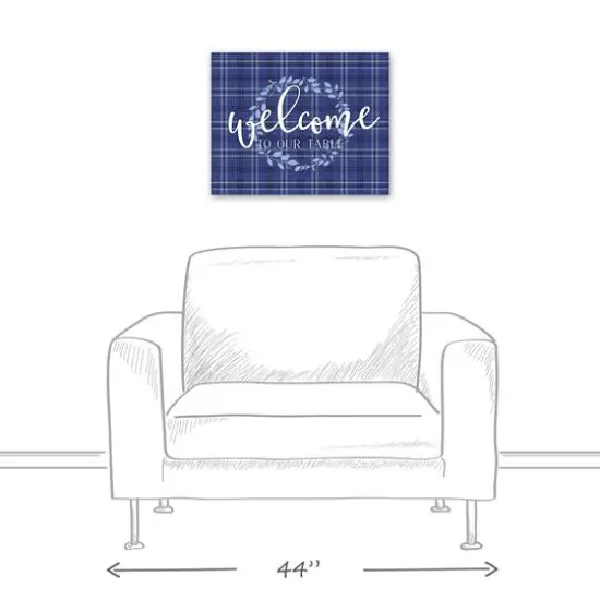Welcome To Our Table Canvas Wall Art {6}