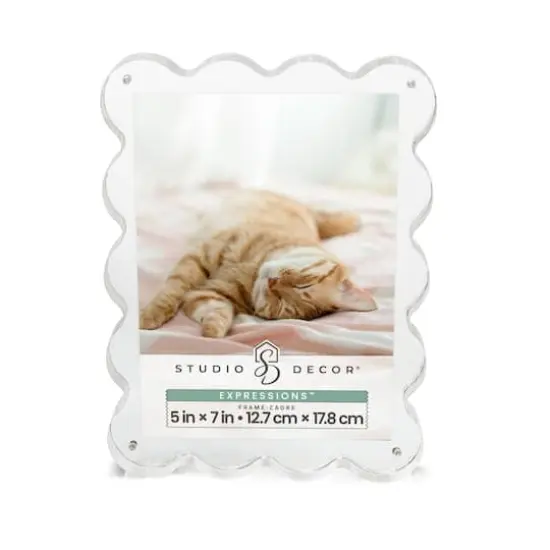 Expressions&trade; 5" x 7" Squiggle Acrylic Tabletop Float Frame by Studio D&eacute;cor&reg; {1}