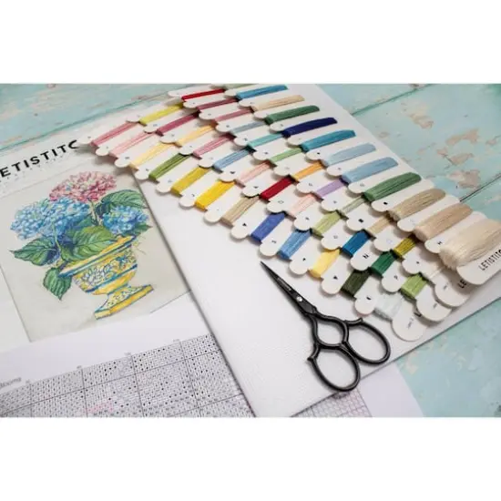 LetiStitch Hydrangea Blooms Counted Cross Stitch Kit {6}