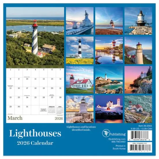 2026 Lighthouses Mini Calendar {6}