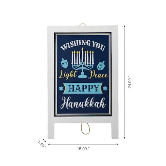 Glitzhome&reg; 24" Hanukkah Porch Sign {6}