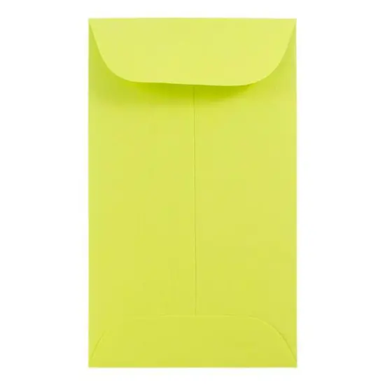 JAM Paper #5.5 Coin Colored Business Envelopes, 50ct. Ultra Lime Green {1}