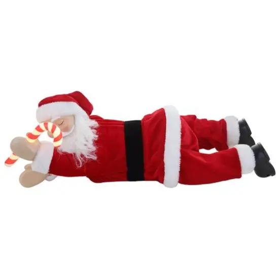 19.5" Lighted Sleeping Santa {4}